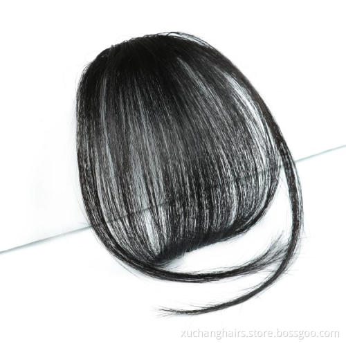 Fashion repair reduce age human virgin hair clip in extension air bangs,wholesale cheap human hair fringe for ladies's beauty